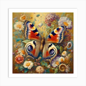 Peacock Butterfly 3 Art Print