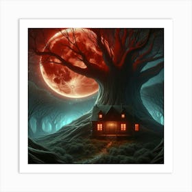 Haunted House In The Woods 1 Art Print