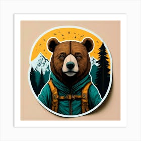 Bear In The Mountains Art Print