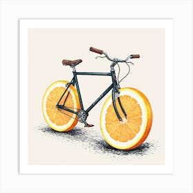 Orange Bike 3 Art Print