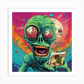 Alien Zombie Art Print