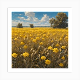 Yellow Field 9 Art Print