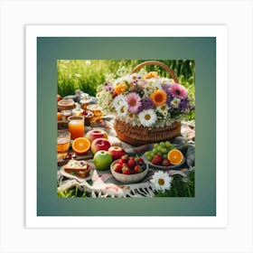 Picnic Basket Art Print