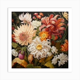 Oil Flower (3) Art Print