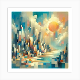 Abstract Cityscape Art Print