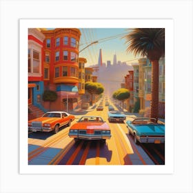 San Francisco Street Scene Art Print