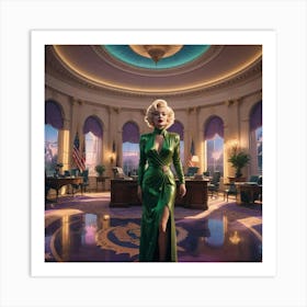 Marilyn Monroe as president Art Print