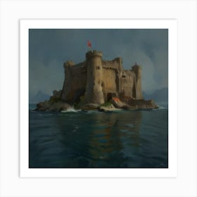 Castle In The Water Art Print