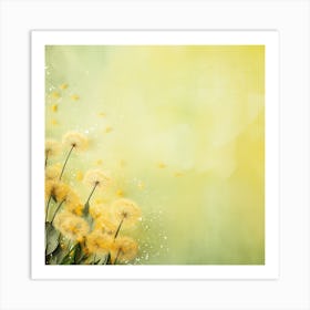 Dandelion Background Art Print