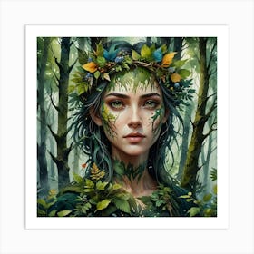 Forest Girl 1 Art Print