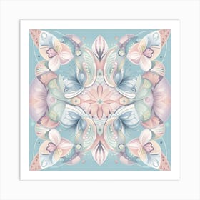 Abstract Floral Pattern 1 Art Print