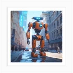 Robot In The City 73 Art Print