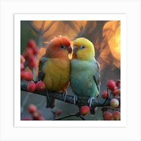 Lovebirds 1 Art Print