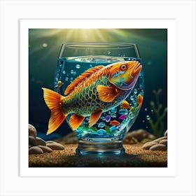 Fish In A Bowl Art Print