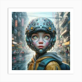 Robot Girl 29 Art Print