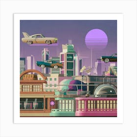 Futuristic Cityscape 4 Art Print