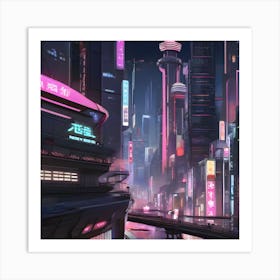 Futuristic City 31 Art Print