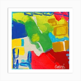 Abstract in Bold Colors Art Print