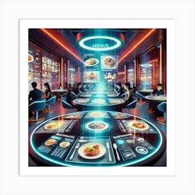 Interactive Tables Holographic Menus Art Print