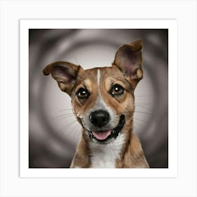 Portrait Of A Dog Art Print