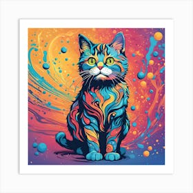 Vintage Cat Art Print