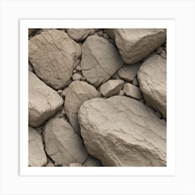 Rocks On The Ground 3 Art Print