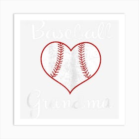 Womens Grandma Vintage Baseball Grandma Art Print