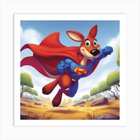 Super Kangaroo Art Print