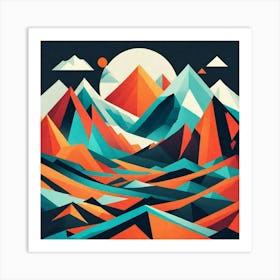 Abstract Mountains 6 Art Print