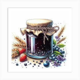 Jar With Jam 1 Art Print