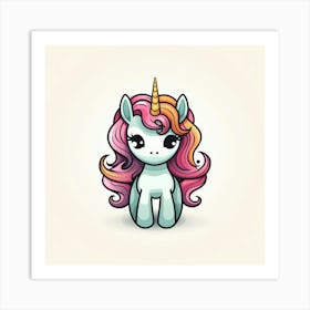 Cute Unicorn 812 Art Print