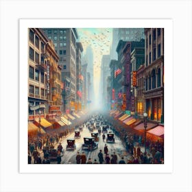 New York City Street Scene 4 Art Print