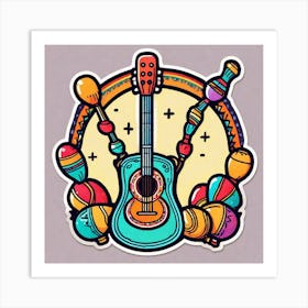 Mexican Guitar 20 Art Print