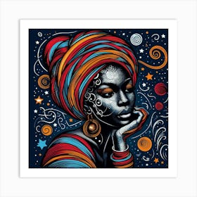 Nebylith Celestial Portrait Art Print