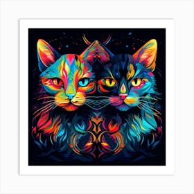 Two Cats Art Print