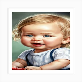 Portrait Of A Baby 1 Art Print