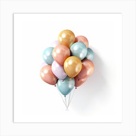 Soft Balloons Art Print