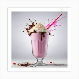 Chocolate Milkshake Art Print