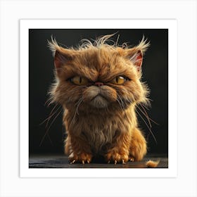 Angry Cat Art Print