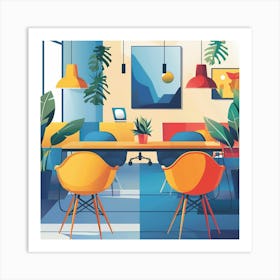 Office Interior Art Print