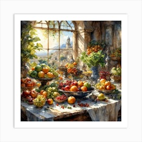 Fruit Table Art Print