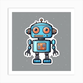 Robot Sticker 1 Art Print