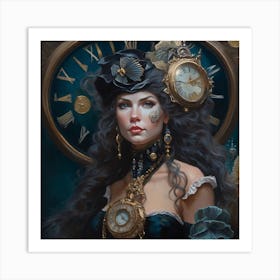 Steampunk Girl Art Print