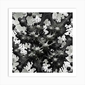 Black Splatters 3 Art Print