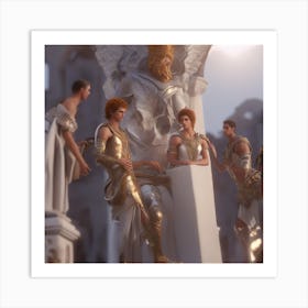 Statue Of The Gods Art Print