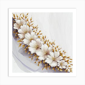 White Flowers 4 Art Print