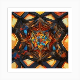 Octagonal Fractal Patternradiantbold Colours By Jacob Lawrence And Francis Picabia Perfect Comp (1) Art Print