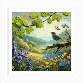 Bird On A Branch 2 Art Print