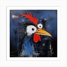 Crazy Rooster 7 Art Print