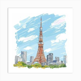 Tokyo Tower Art Print